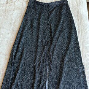 Laundry By Shelli Segal Polkadot Slit Maxi Skirt